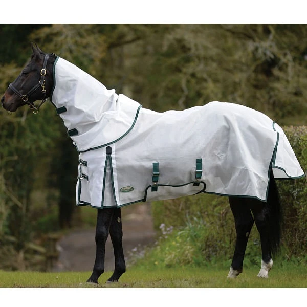 Weatherbeeta ComFiTec Dura-Mesh Detach-a-Neck Fly Sheet - White/Green