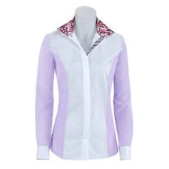 RJ Classics Women's Windsor Panel Show Shirt - Purple/White