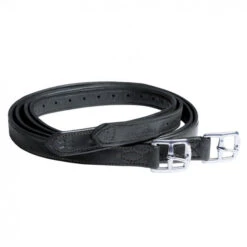Schockemohle Sports Chantilly Stirrup Leathers - Black/Black/Silver