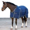 Rambo Optimo 400g Stable Rug - Navy/Beige/Baby Blue/Navy
