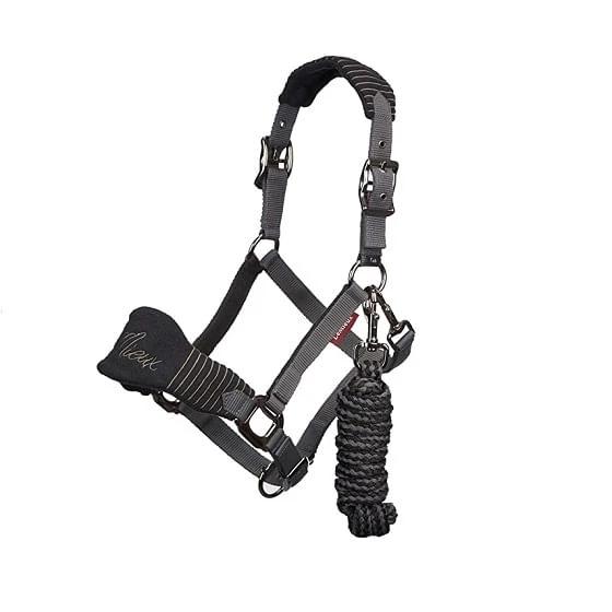 LeMieux Vogue Halter/lead - Grey & Black