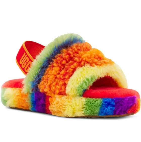 Ugg Women's Fluff Yeah Cali Collage Slide - Rainbow - Image 2