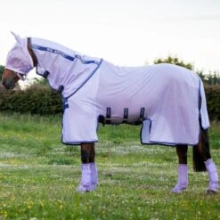 Amigo Bug Buster Fly Sheet - Lavender/Atlantic Blue & Ivory