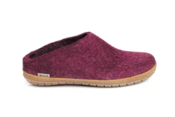 Glerups Unisex Slip-On With Rubber Sole - Cranberry