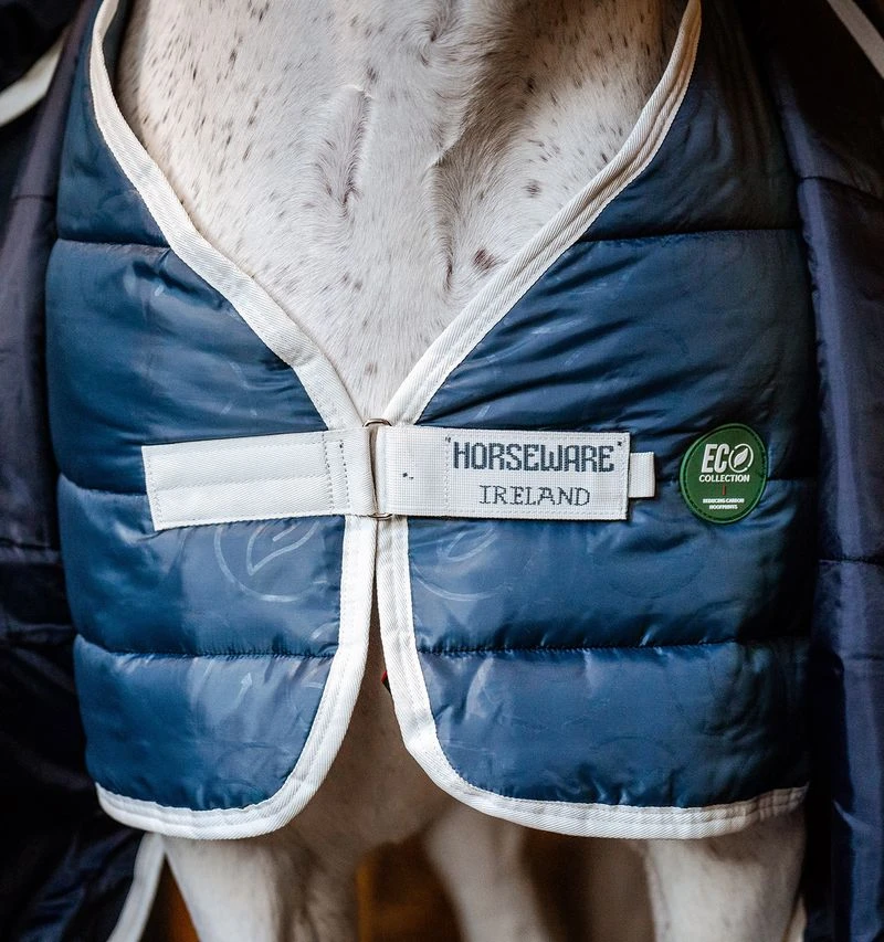Horseware Ireland Horseware Eco Liner (300g Heavy) - Teal Eco Print/Grey - Image 2