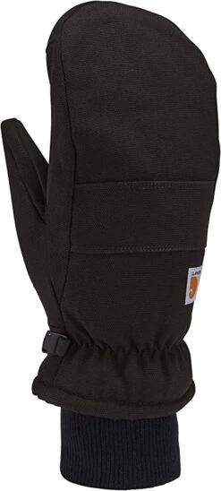 Carhartt Women's Synthetic Leather Knit Cuff Mitt - Black