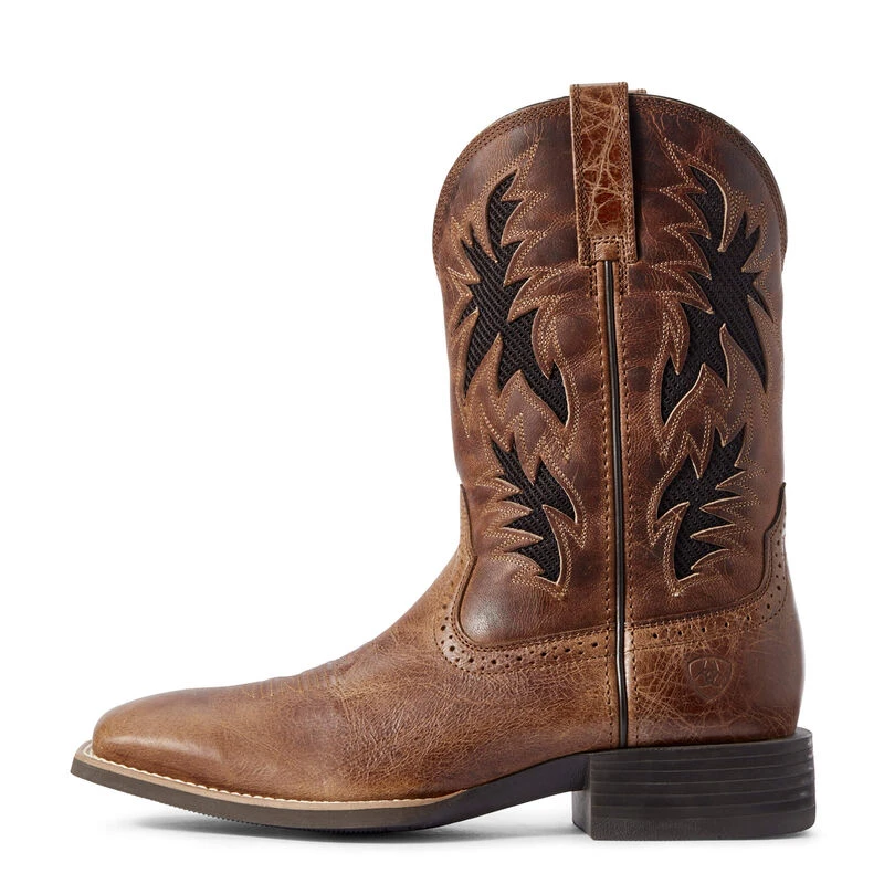 Ariat Men's Sport Cool VentTEK Western Boot - Dark Tan - Image 2