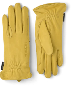 Hestra Equestrian Women's Deerskin Gloves - Natural Yellow