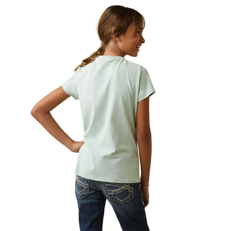 Ariat Kids' Harmony T-Shirt - Aqua Foam - Image 2