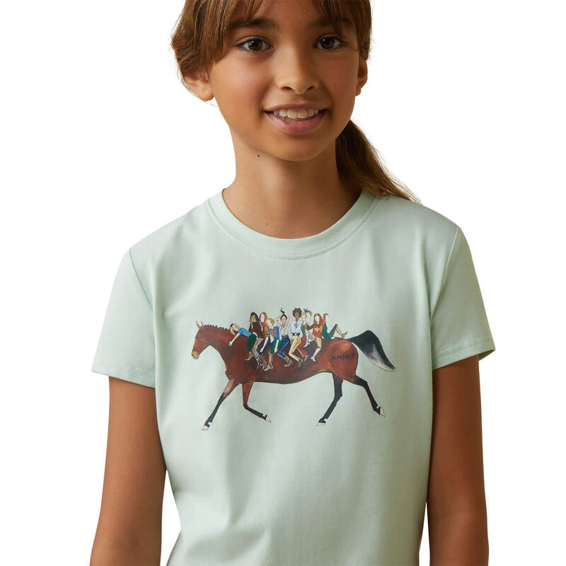 Ariat Kids' Harmony T-Shirt - Aqua Foam - Image 3