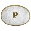 Montana Silversmiths Initial P Silver Engraved Gold Trim Western Belt Buckle (700P)