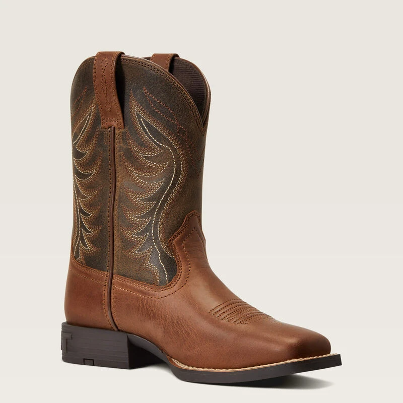 Ariat Kids' Amos Western Boots - Sorrel Crunch