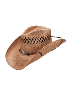 Stetson Stoney Creek Raffia Straw Western Hat - Natural/Brown