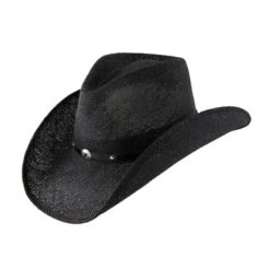 Stetson Onyx Twisted Paper Straw Hat - Black