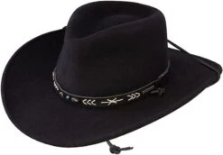 Stetson Santa Fe Crushable Wool Felt Hat - Black